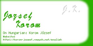 jozsef korom business card