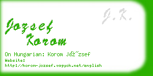 jozsef korom business card